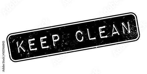 Keep Clean rubber stamp. Grunge design with dust scratches. Effects can be easily removed for a clean, crisp look. Color is easily changed.