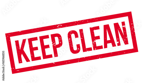 Keep Clean rubber stamp. Grunge design with dust scratches. Effects can be easily removed for a clean, crisp look. Color is easily changed.
