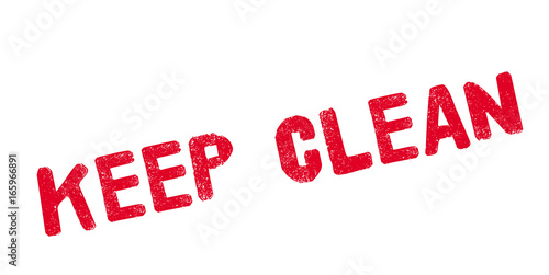 Keep Clean rubber stamp. Grunge design with dust scratches. Effects can be easily removed for a clean, crisp look. Color is easily changed.