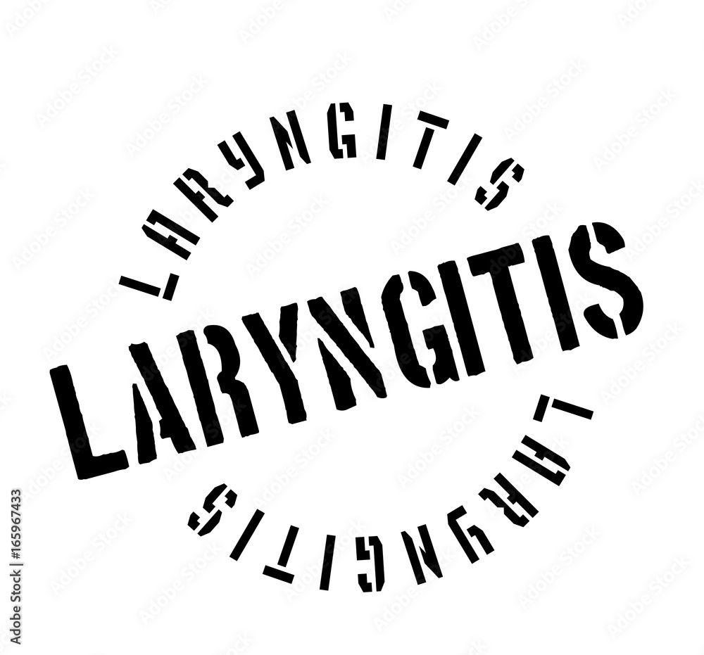 Fototapeta premium Laryngitis rubber stamp. Grunge design with dust scratches. Effects can be easily removed for a clean, crisp look. Color is easily changed.