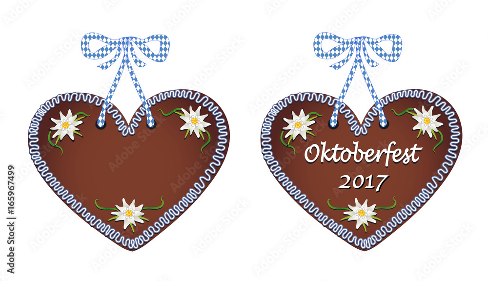 Oktoberfest Set mit Lebkuchenherz, mit Oktoberfest Grüße und blanko