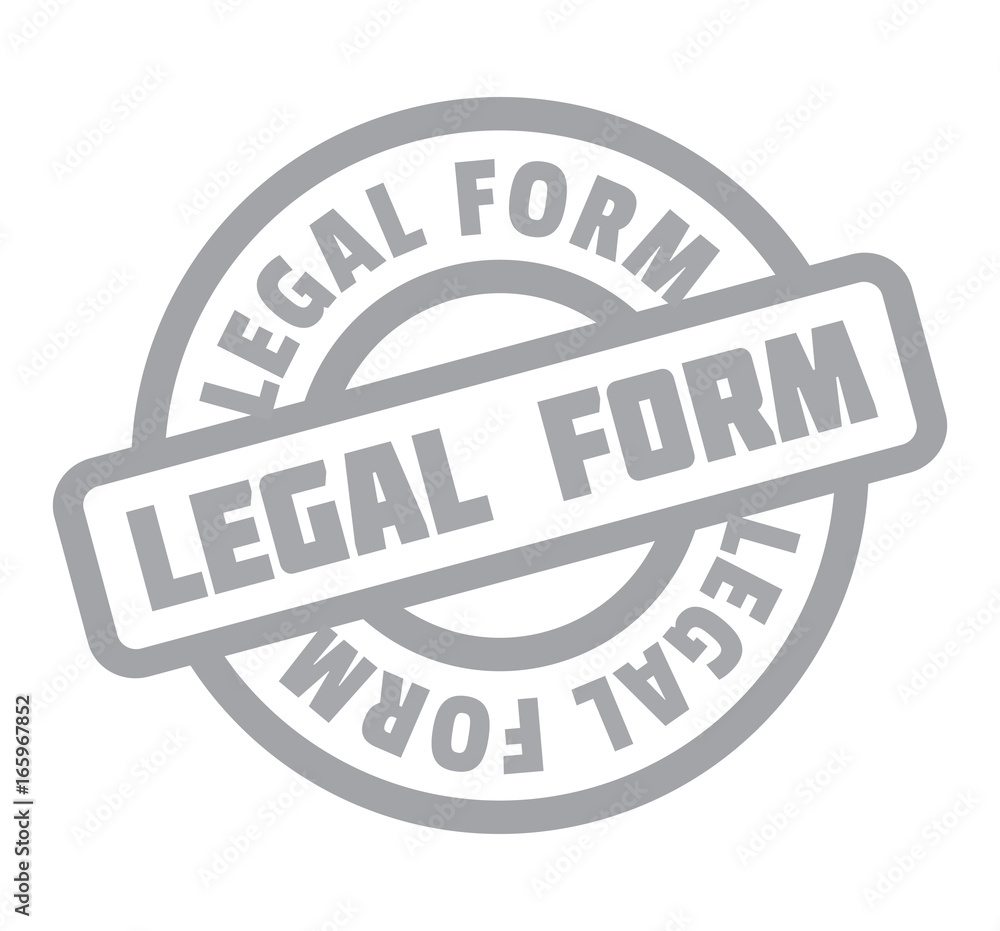 Legal Form rubber stamp. Grunge design with dust scratches. Effects can be easily removed for a clean, crisp look. Color is easily changed.