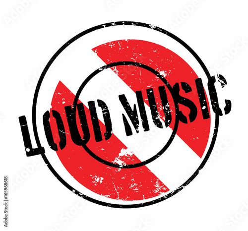 Loud Music rubber stamp. Grunge design with dust scratches. Effects can be easily removed for a clean, crisp look. Color is easily changed.