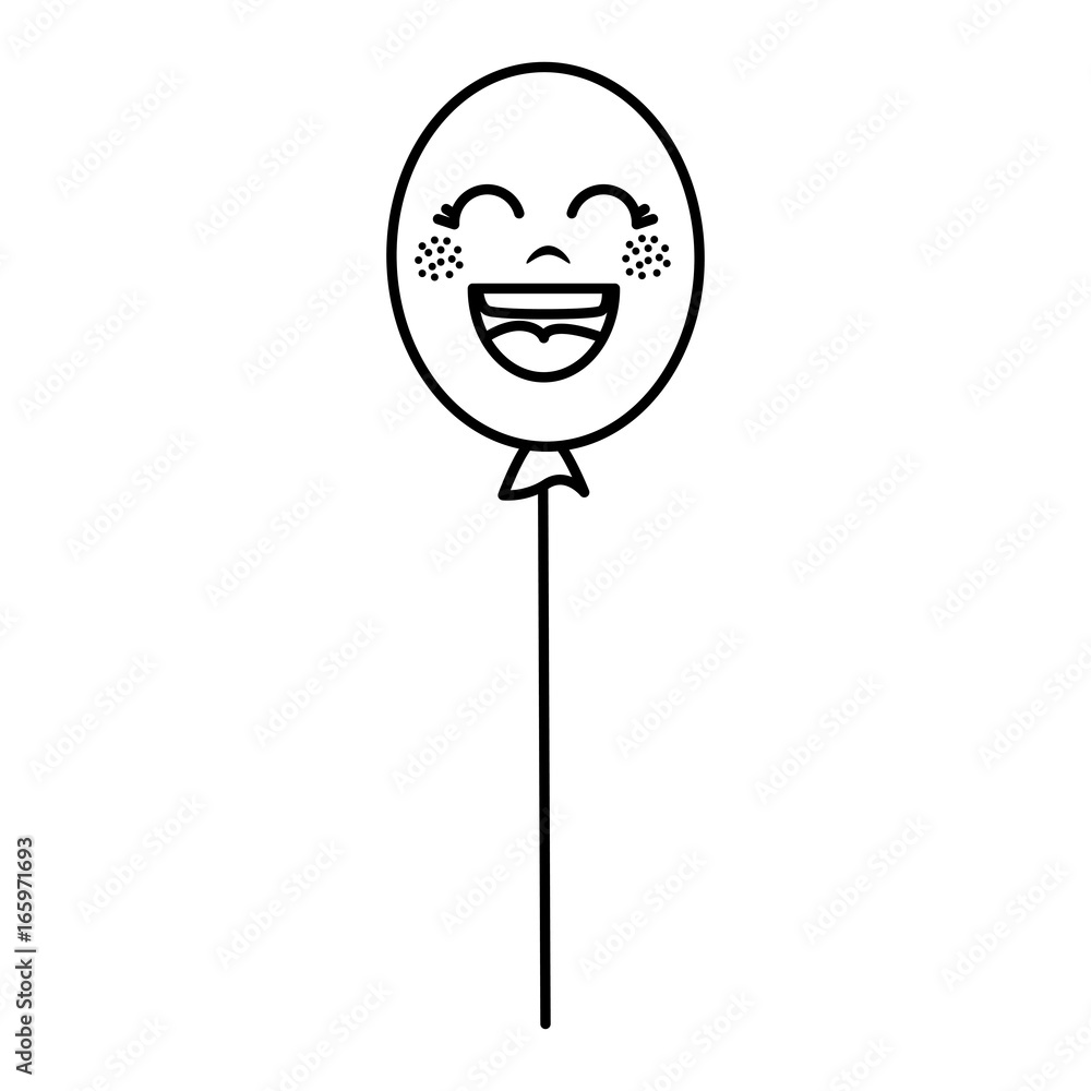 party balloons celebration kawaii character party balloons celebration kawaii character