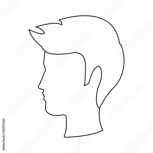 profile man head character hairstyle