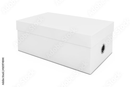 Konstfotografi White Blank Cardboard Shoe Box Mockup for your Design