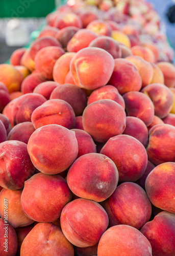 Fresh peaches at the market