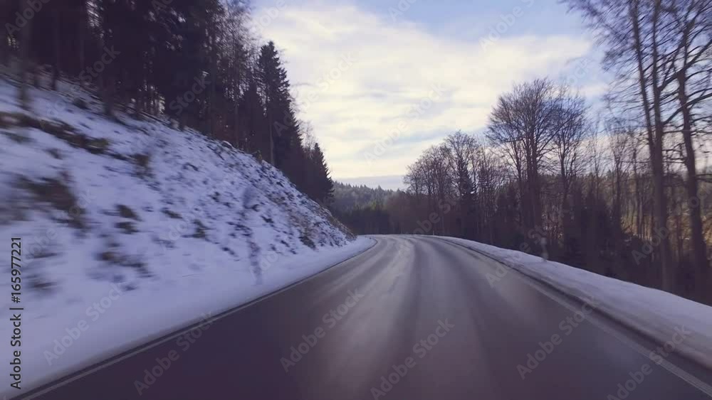 Driving through the Black Forest, Germany, in Winter Driving through the Black Forest, Germany, in Winter