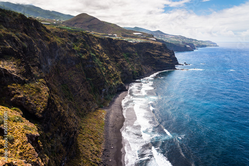 Beautiful cliffs at the coastline of the island of La Palma