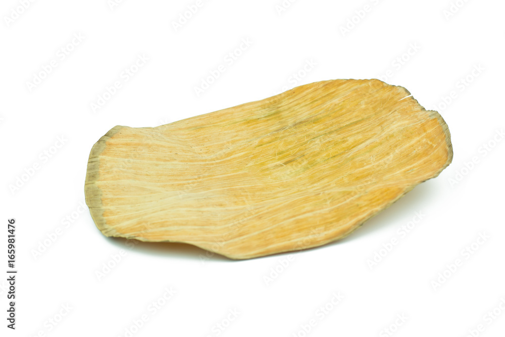 Dried banana leaves isolated on white background Dried banana leaves isolated on white background