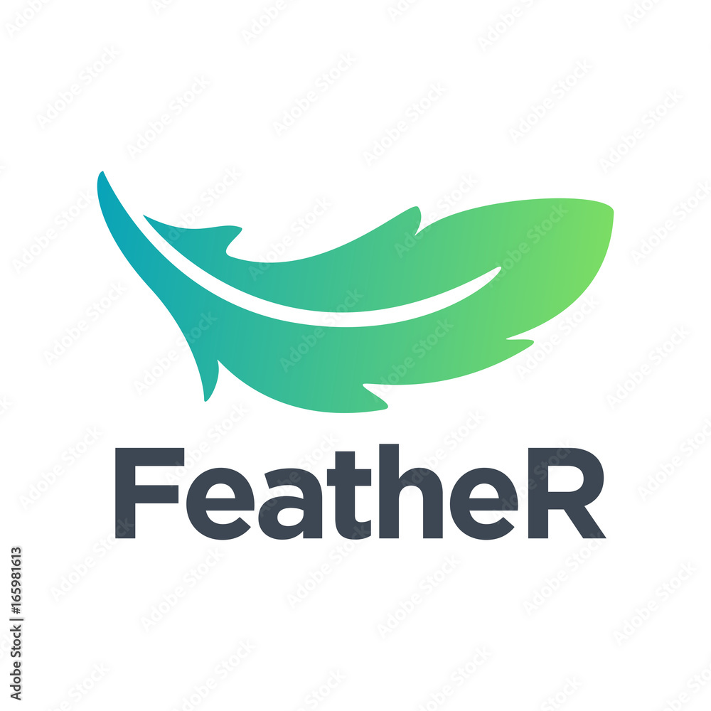 Upside Down Feather Logo Upside Down Feather Logo