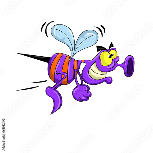 Cartoon Bug Flying