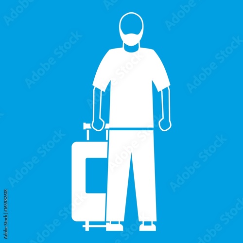 Arabic man icon white