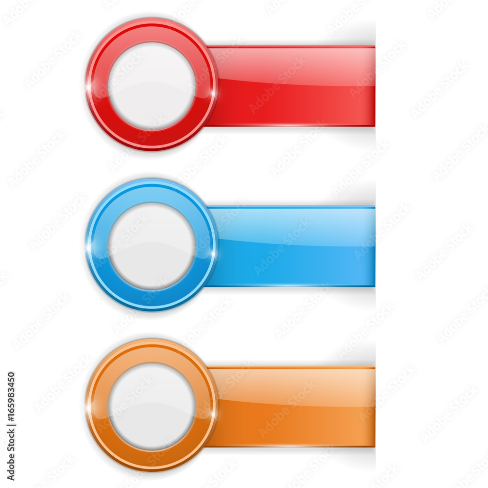 Shiny stickers with transparent shadow and white circle. Design template elements Shiny stickers with transparent shadow and white circle. Design template elements