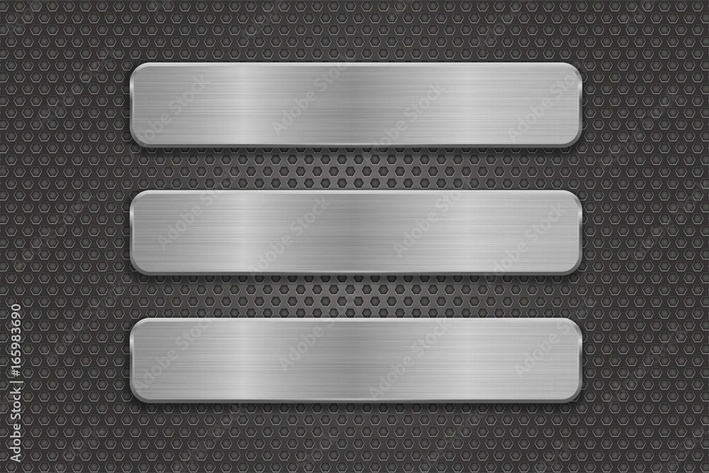 Metal background with long rivetted plates