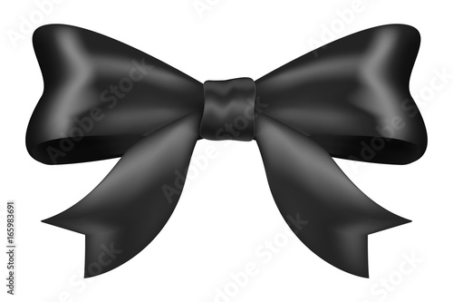 Black ribbon bow