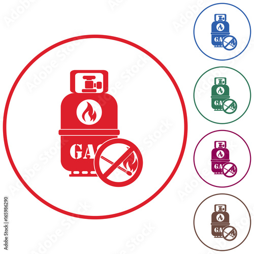 Camping gas bottle icon
