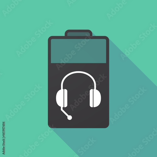 Long shadow battery with  a hands free phone device