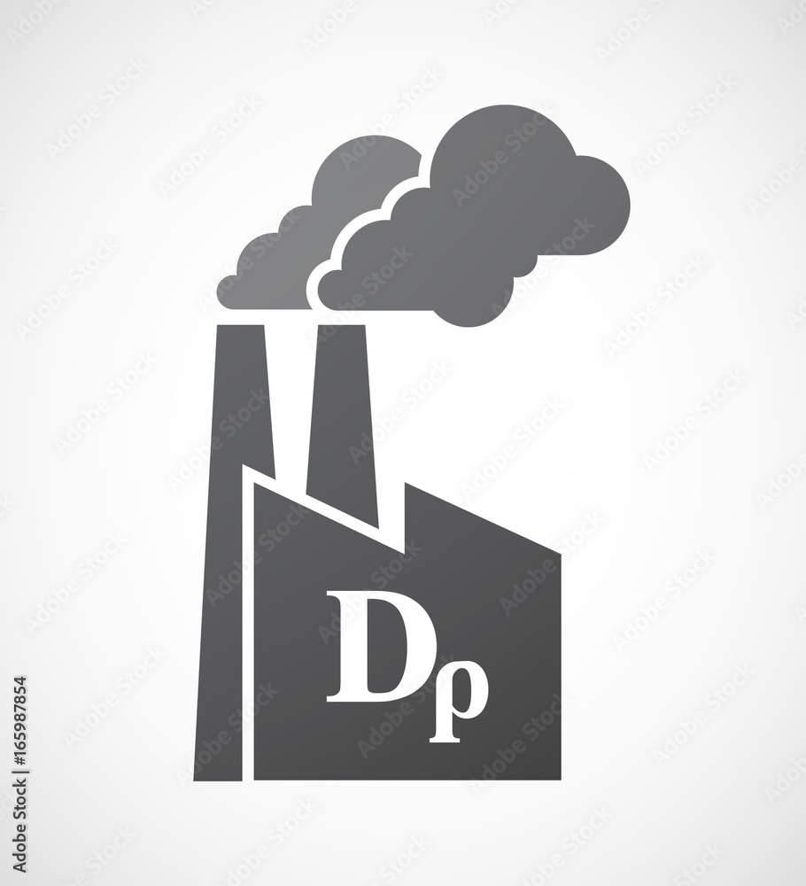 Isolated factory with a drachma currency sign Isolated factory with a drachma currency sign