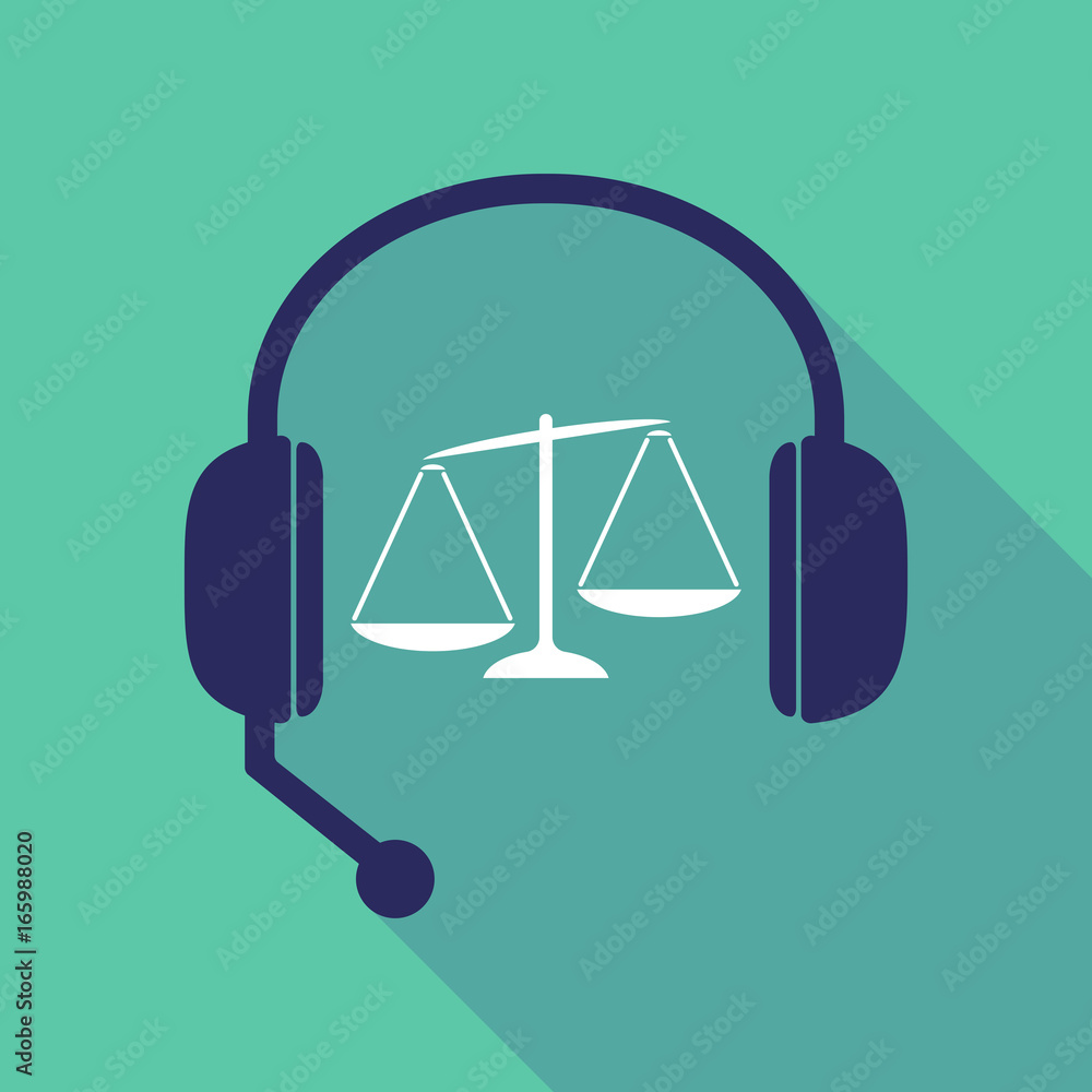 Long shadow headset with an unbalanced weight scale Long shadow headset with an unbalanced weight scale