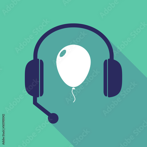 Long shadow  headset with a balloon