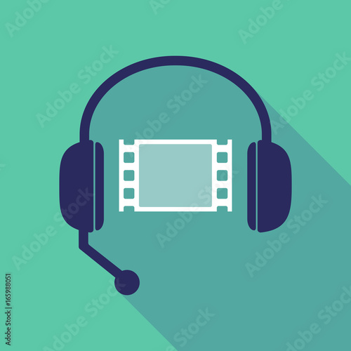 Long shadow  headset with a film photogram