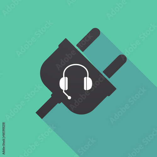 Long shadow plug with  a hands free phone device