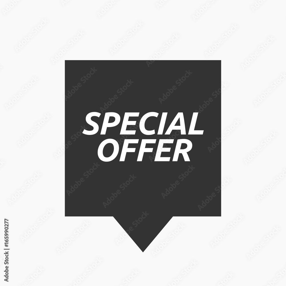 Isolated tooltip with the text SPECIAL OFFER Isolated tooltip with the text SPECIAL OFFER