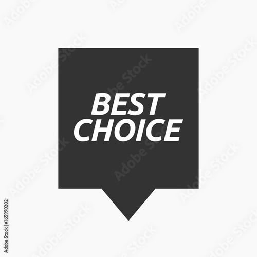 Isolated tooltip with    the text BEST CHOICE