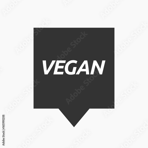 Isolated tooltip with    the text VEGAN