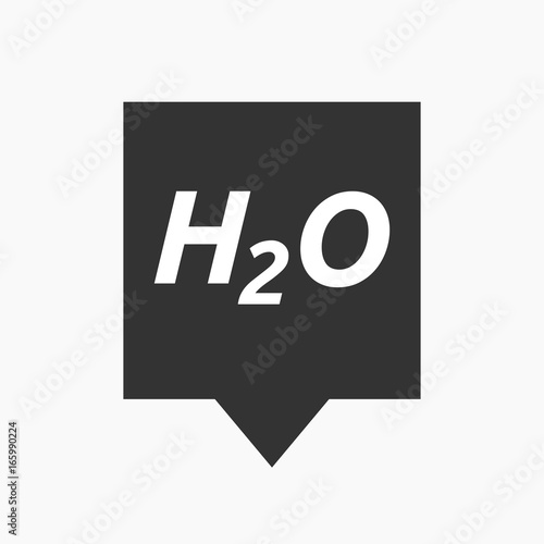 Isolated tooltip with    the text H2O