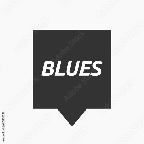 Isolated tooltip with    the text BLUES