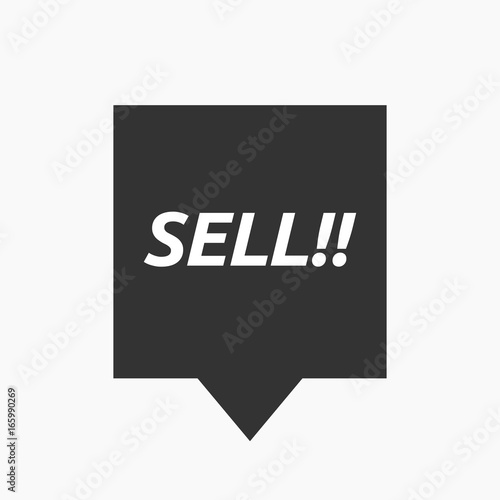 Isolated tooltip with    the text SELL!!