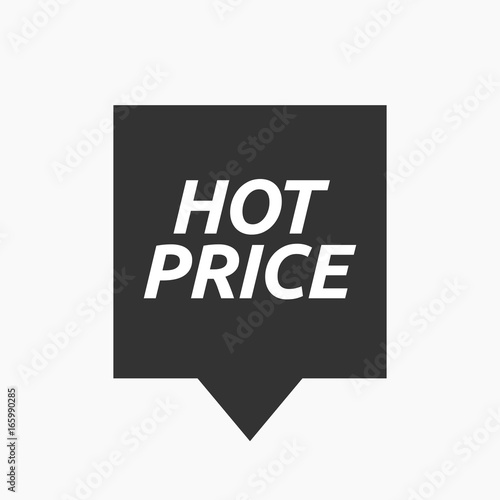 Isolated tooltip with    the text HOT PRICE