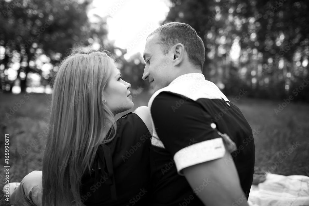 Fototapeta premium in love teens in forest