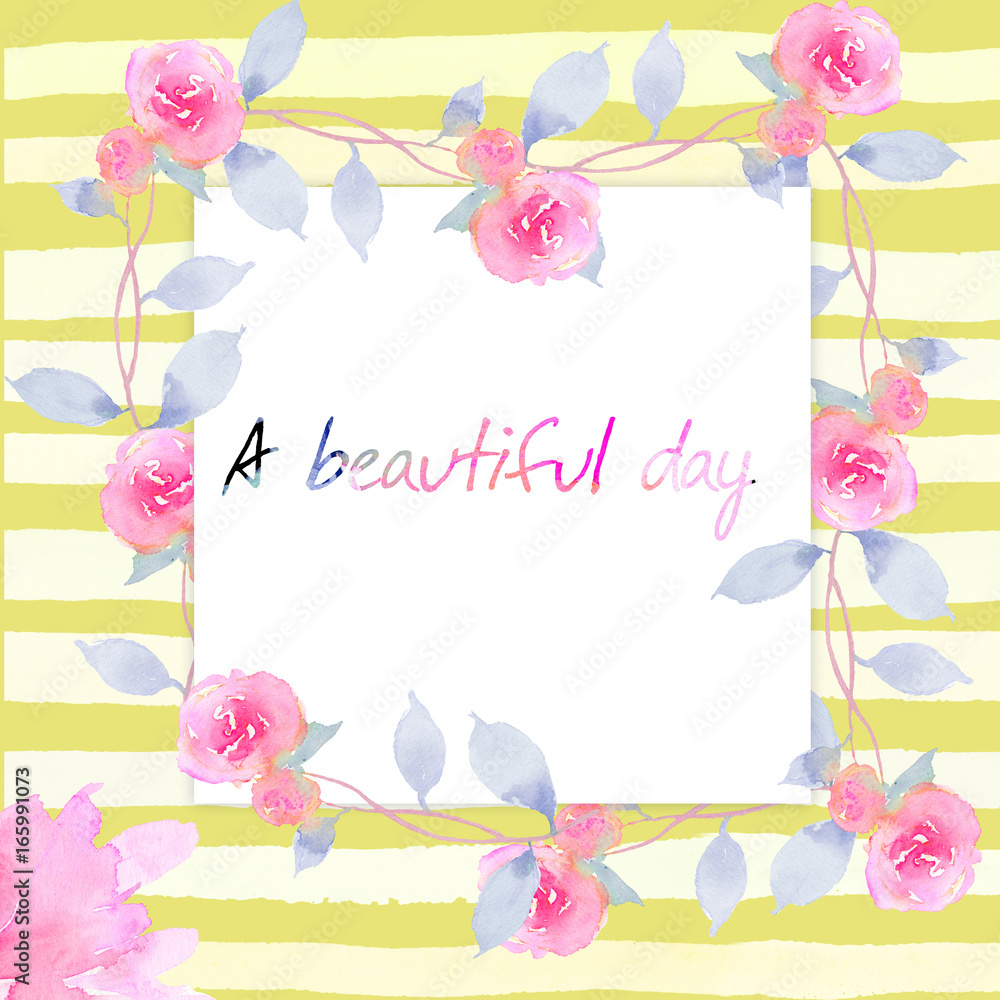 Watercolor flowers and plants Watercolor flowers and plants