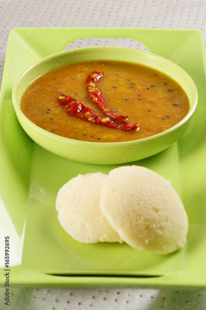Sambar and Idli with Chutney – Indian Dish Sambar and Idli with Chutney – Indian Dish