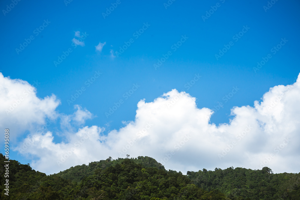 Before clouds over the mountains.In the rainy weather in the countryside Before clouds over the mountains.In the rainy weather in the countryside