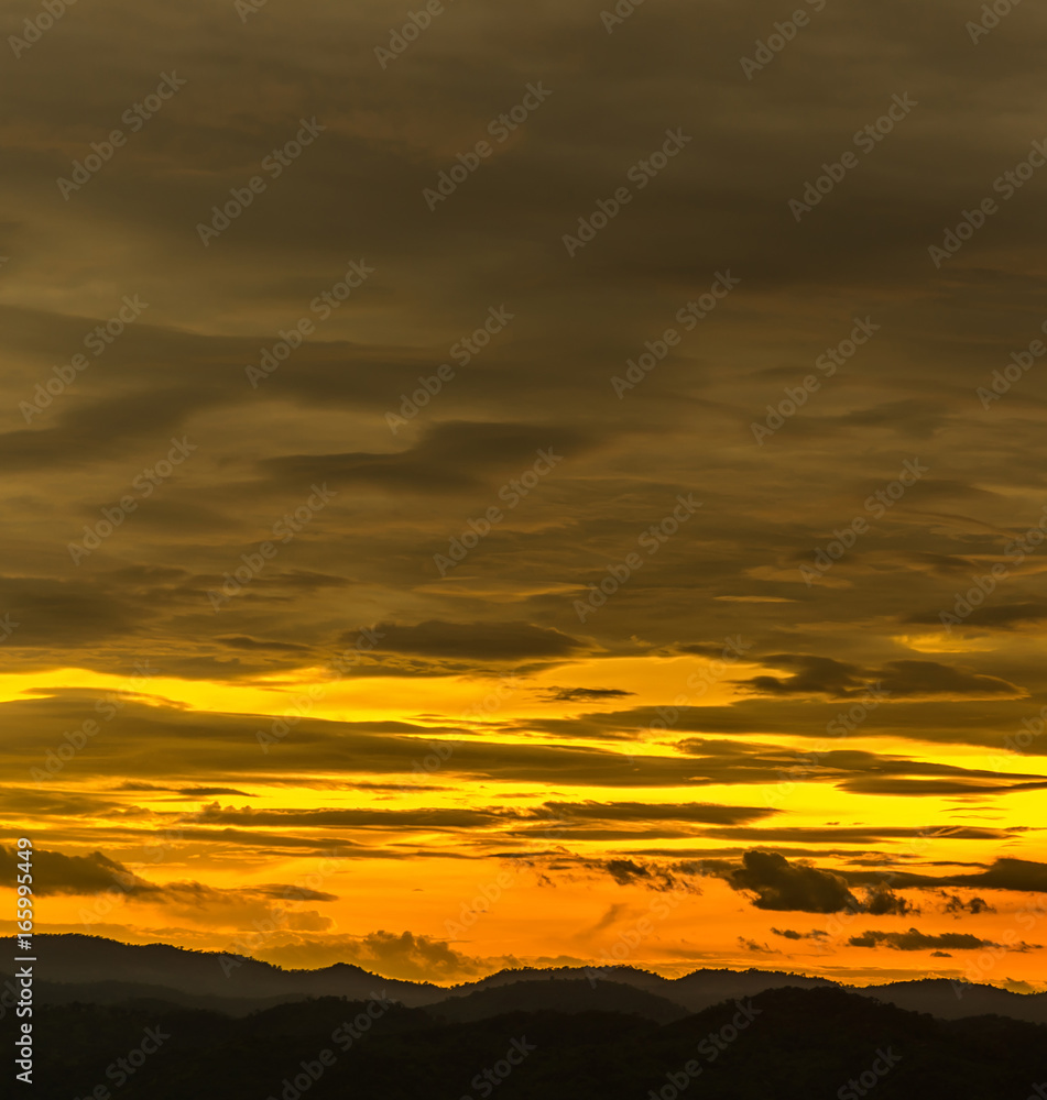 Beautiful landscape of the mountain background Sunset in Thailand Beautiful landscape of the mountain background Sunset in Thailand