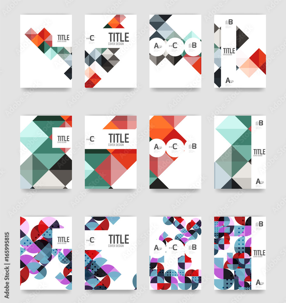 Set of brochure cover templates