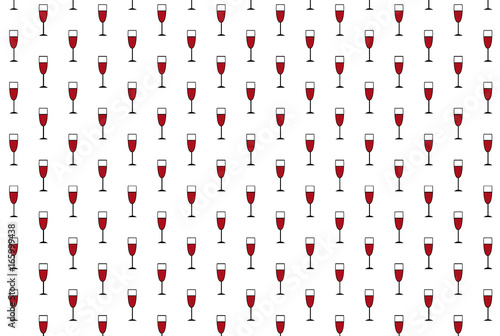 red glass whine pattern