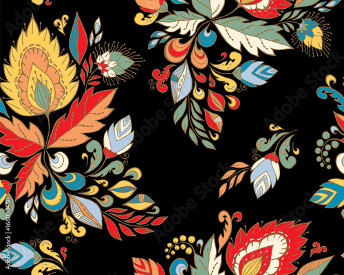 stock vector seamless flower, doodle pattern. abstract art background