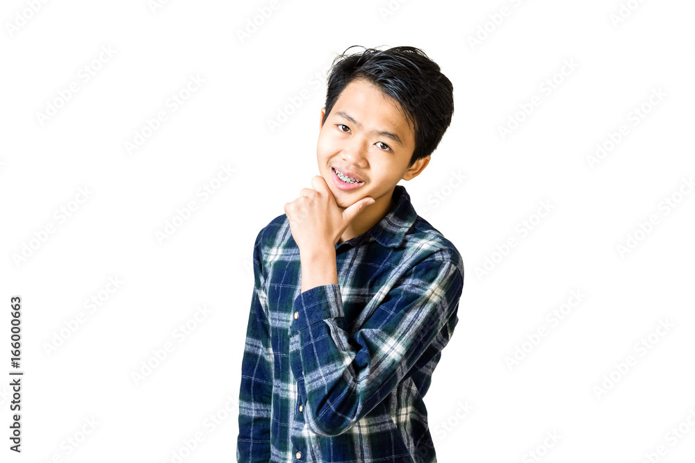 Portrait of a young businessman with ideas. Isolated on white background with copy space Portrait of a young businessman with ideas. Isolated on white background with copy space