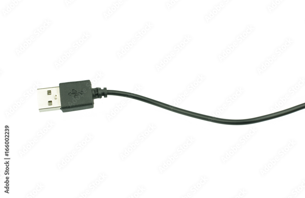 USB Cable Plug isolated on White Background USB Cable Plug isolated on White Background
