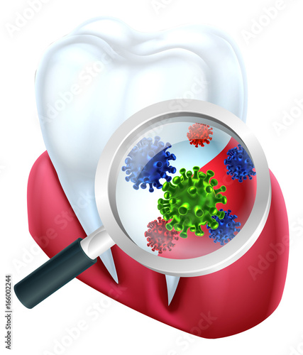 Tooth Magnified Bacteria