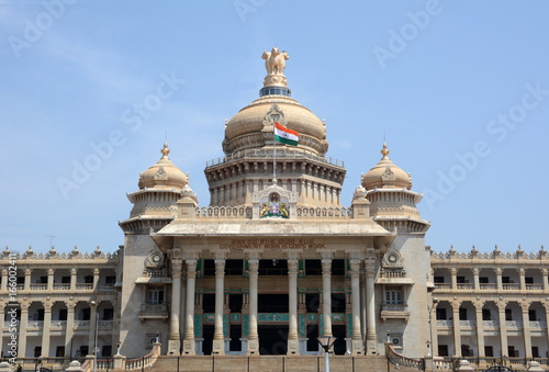 Vidhana Soudha is the seat of Karnataka's legislative assembly located in Bangalore, India. photo
