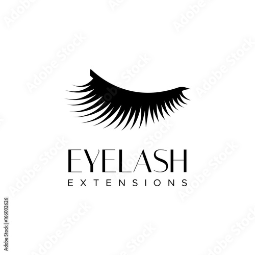 Eyelash extension logo. Vector illustration in a modern style