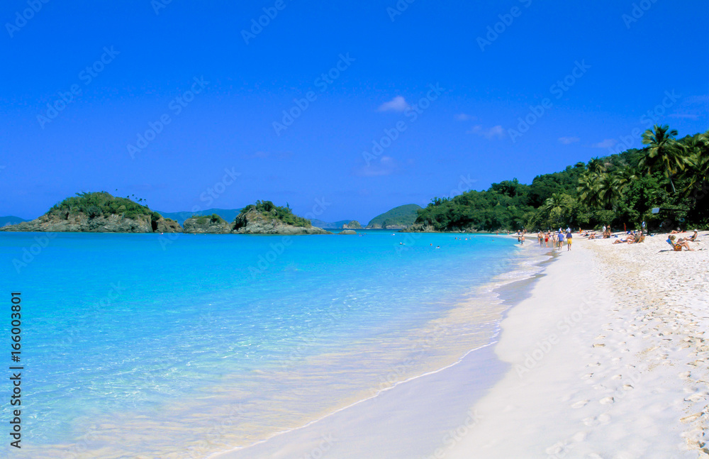 Fototapeta premium Trunk Bay, St John , US Virgin Islands, Caribbean.