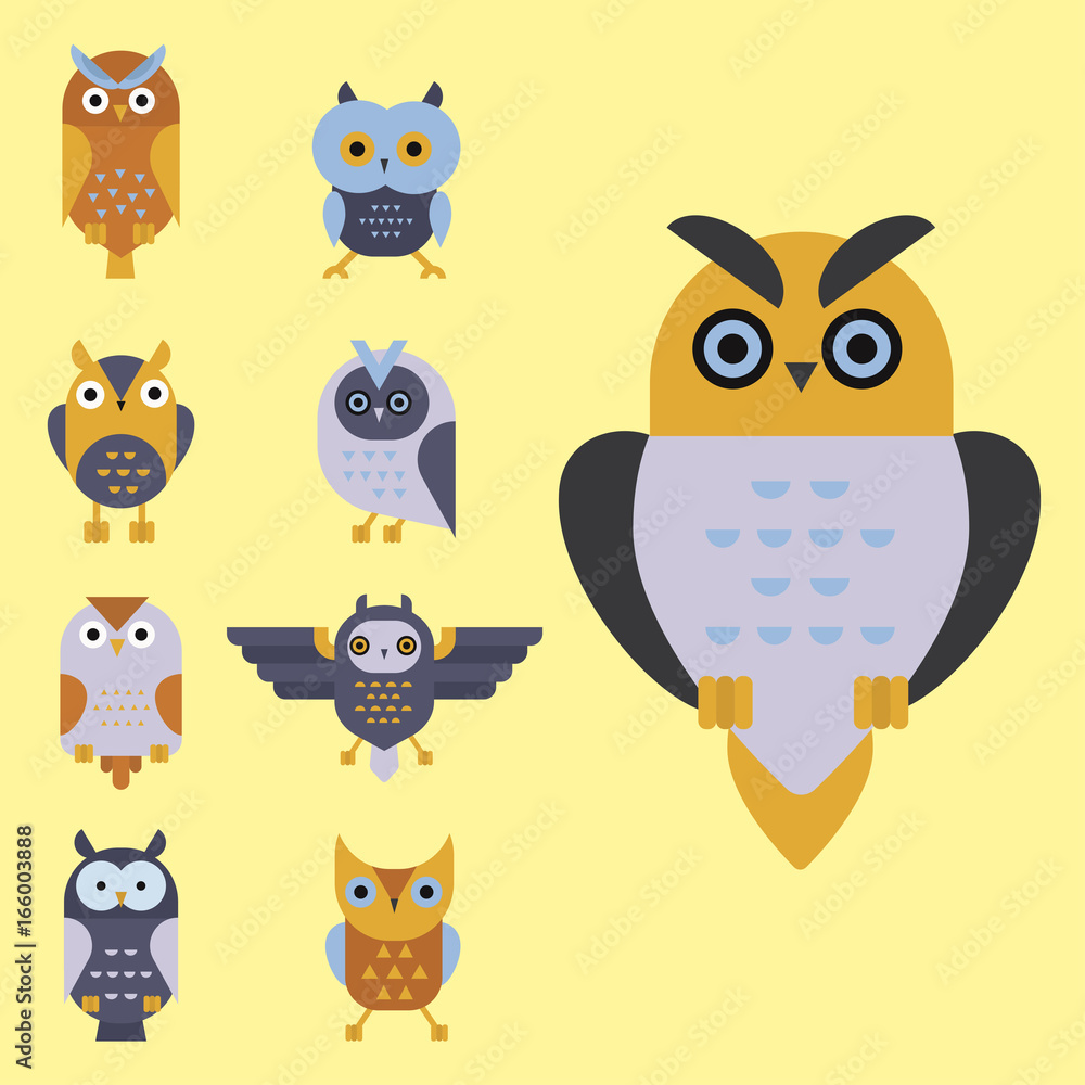Cartoon owl bird cute character symbol sleep sweet owlet vector illustration. Cartoon owl bird cute character symbol sleep sweet owlet vector illustration.
