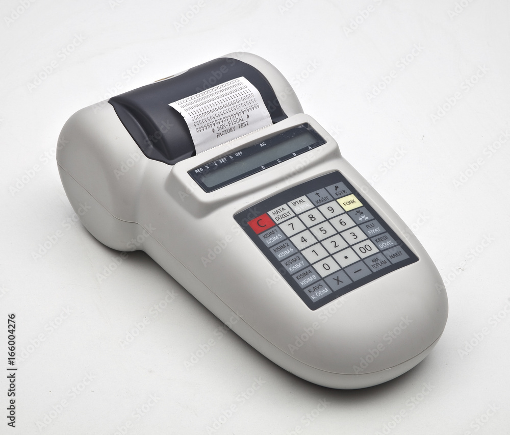 pos machine on the white back ground pos machine on the white back ground